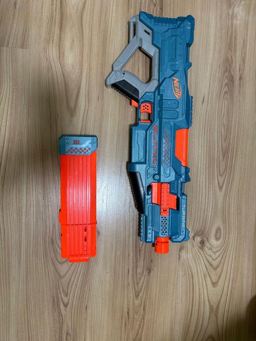 Blaster NERF Elite 2.0 - Turbine CS-18 E9481,  albastru-portocaliu