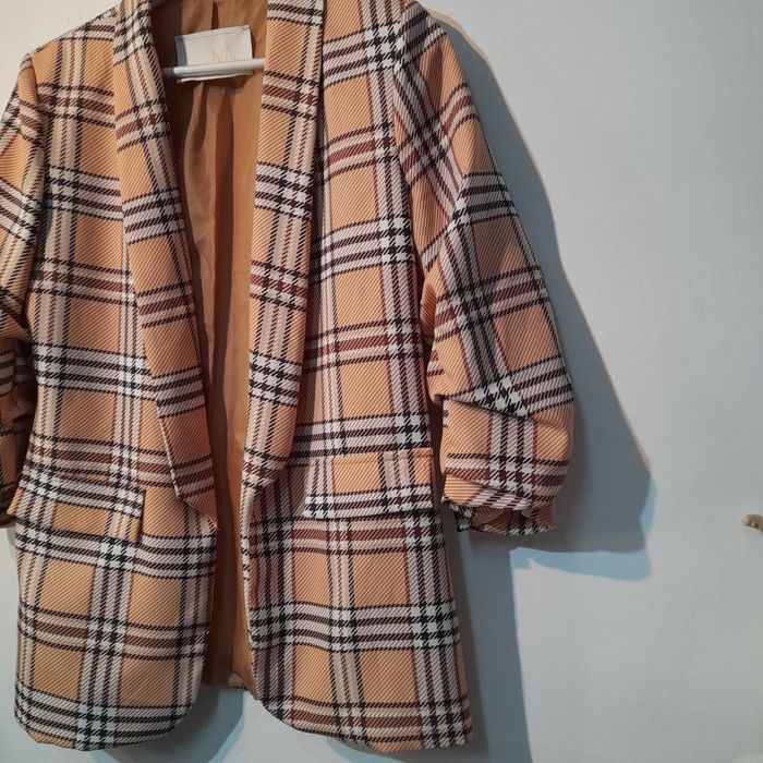 Sacou Damă în Carouri - Stil Casual/Elegant - Made in Italy M/L