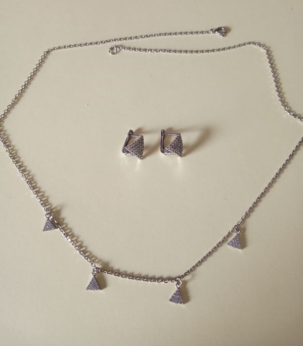 Set cercei și colier argint 925