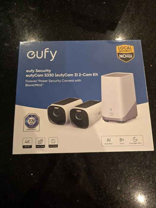 Sistem de supraveghere video eufyCam 3 S330, 4K Ultra HD, 8.3 MP SOLAR
