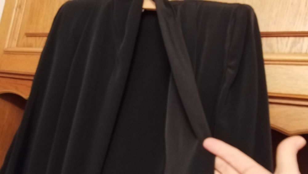 Blazer negru, semilung, "piersica" neagra