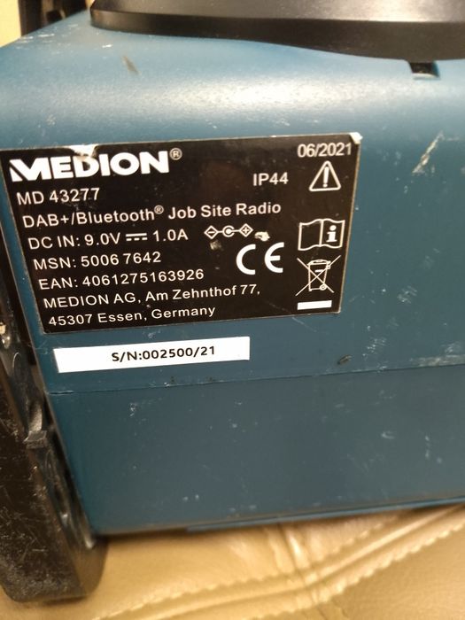 Radio bluetooth, de șantier, MEDION