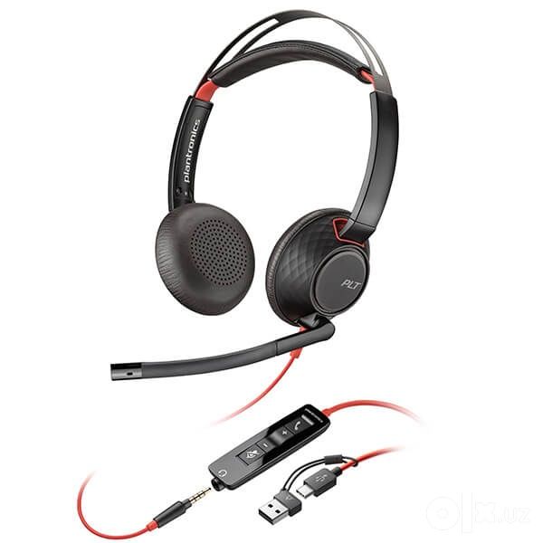 Plantronics (poly) Blackwire 5220. USB-A/USB-C/AUX 3.5 Mini jack.