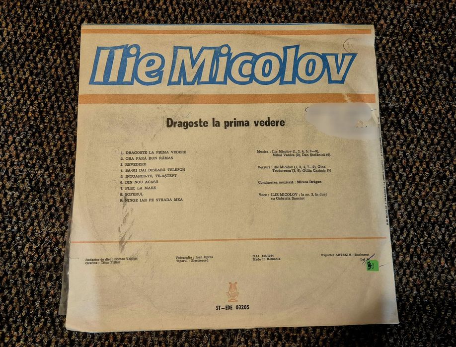 Disc vinil- Ilie  Micolov