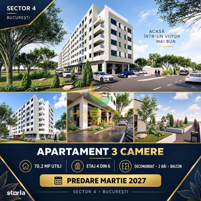 Apartament 3 camere Predare martie 2027