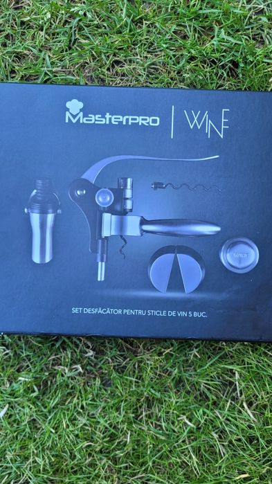 Set desfăcător pentru sticle de vin MasterPRO – 5 piese – Nou