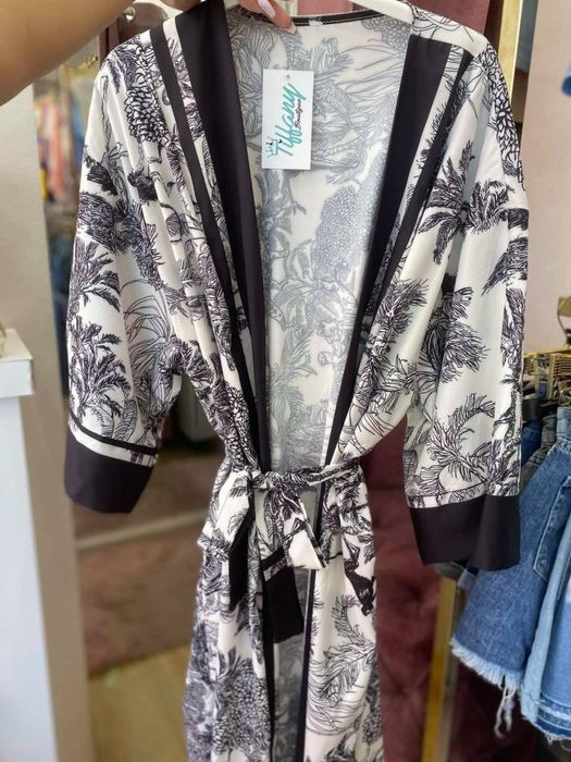 Нов плажен халат кафтан кимоно с колан LBD Avin