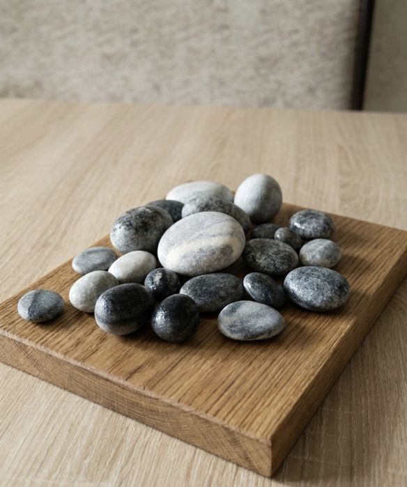 Камни с речки для декора.