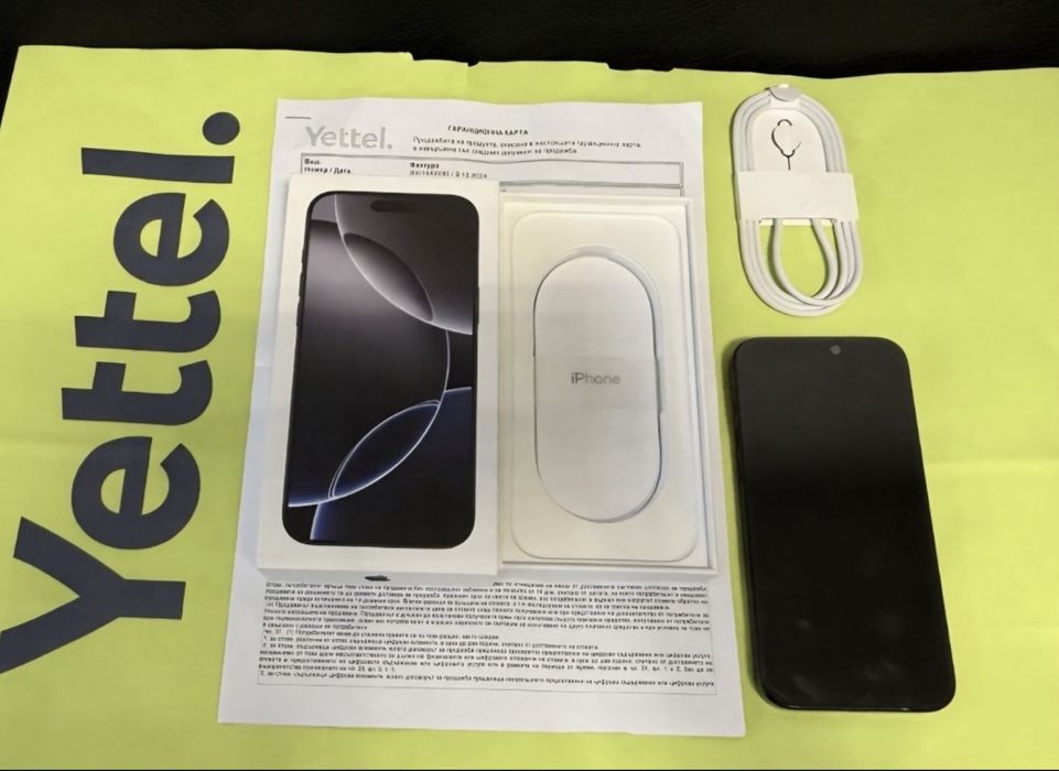 КАТО НОВ 1TB iPhone 16 Pro Max Гаранция Yettel 2027г. Black | Черен