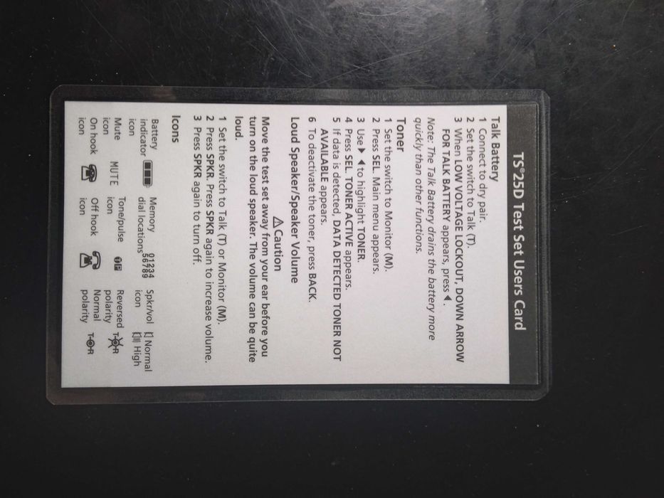 Tester Telefonic - Test Set Fluke Networks TS25D