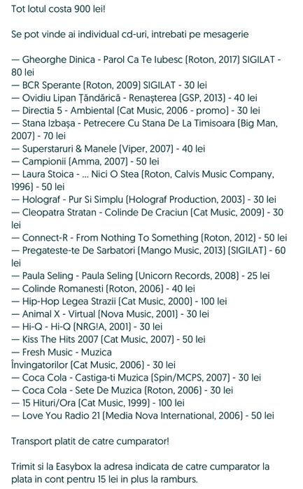 Pachet 3 - 24 cd-uri cu muzica romaneasca