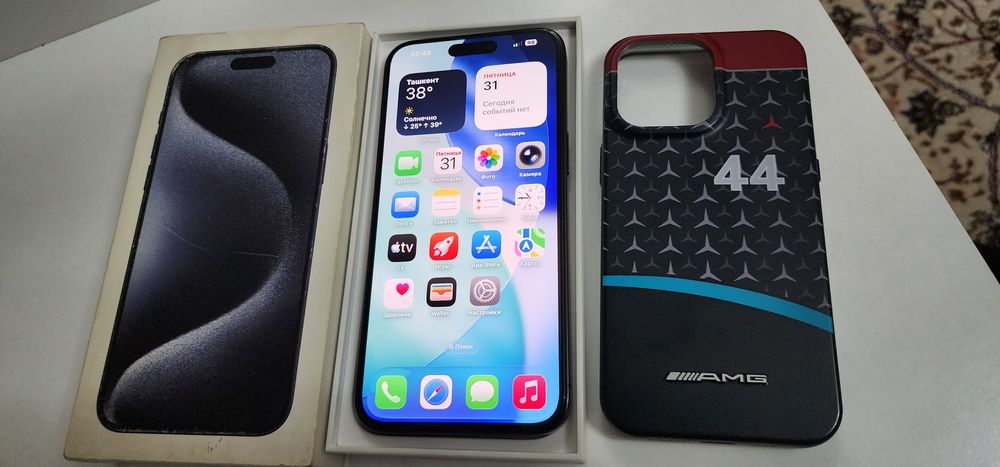 iPhone 15 Pro Max SIM+ESEM 256ГБ Идеал Blue Titanium