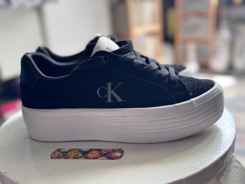 Calvin Klein Flatform / sneakers de piele , marimea 35