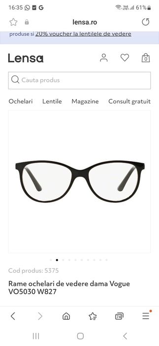 Rame ochelari de vedere dama Vogue VO5030 W827