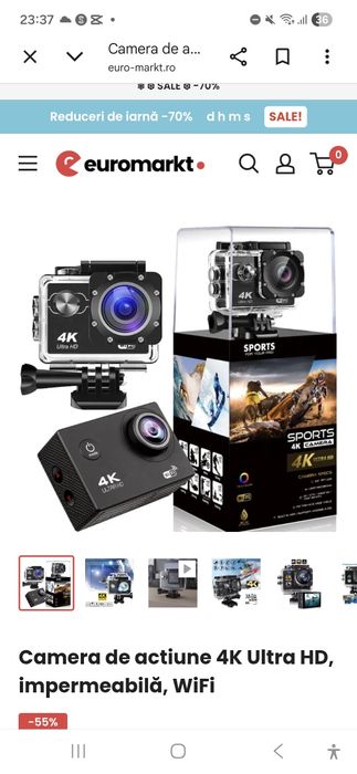Camera de actiune filmare 4K