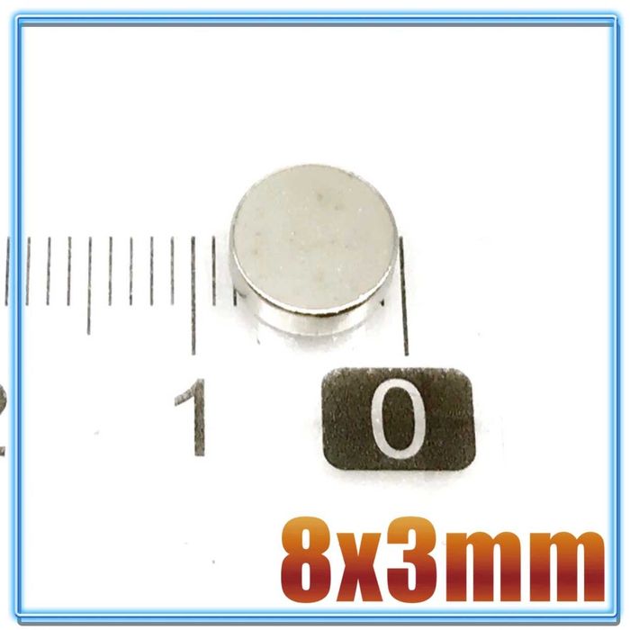 8x3mm неодимов МАГНИТ N52, Neodymium magnet NdFeB magnit