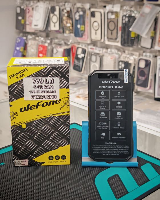 Ulefone Armor X32, 6/128 GB, Nou, 2 ani garanție