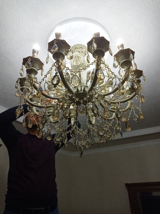 Lyustra ustanovka люстра установка