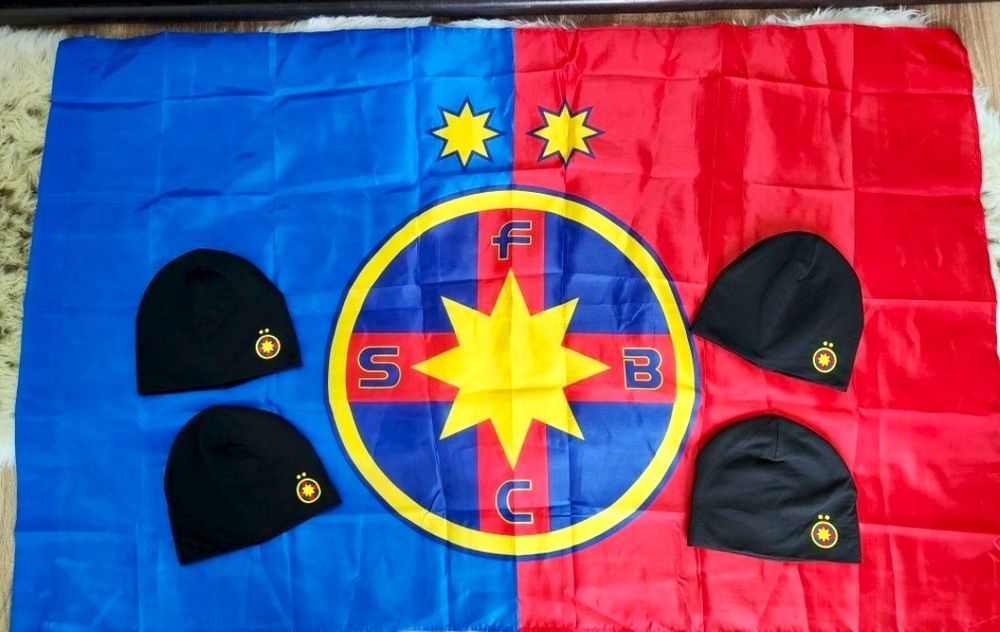 Fes FCSB + Steag FCSB 90x150 ( set FC Steaua București)