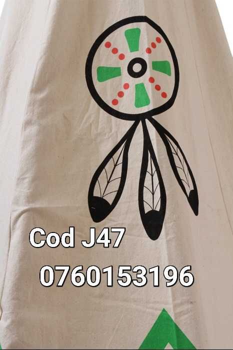Cort copii in stil indian-Deluxe-Cort pt joaca si relaxare-Lemn-J47