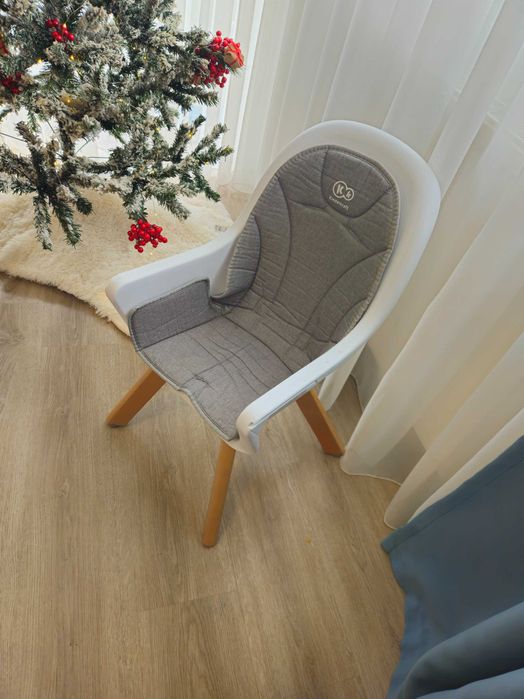 Scaun pentru copii, de masa 2 in 1 Kinderkraft Tixi, Gri