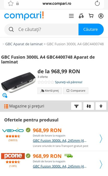 Laminator/Aparat de laminat  GBC Fusion 3000L