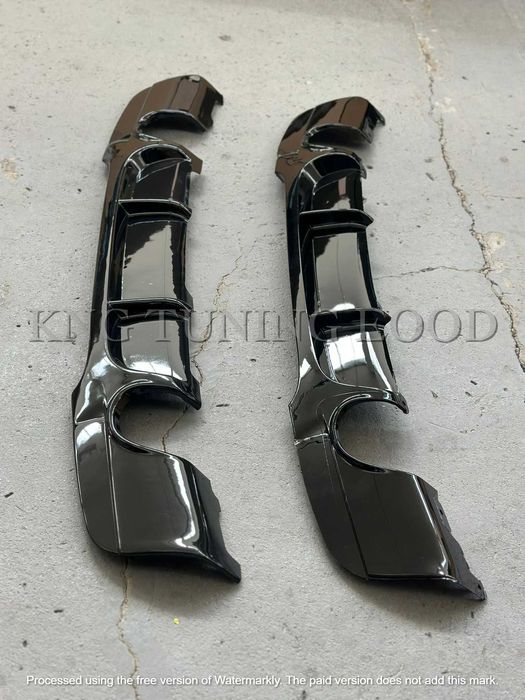 бмв е90 е91 оребрен дифузьор / добавка за задна броня за bmw e90 e91