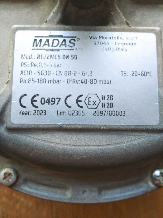 Газо понижающий редуктор MADAS