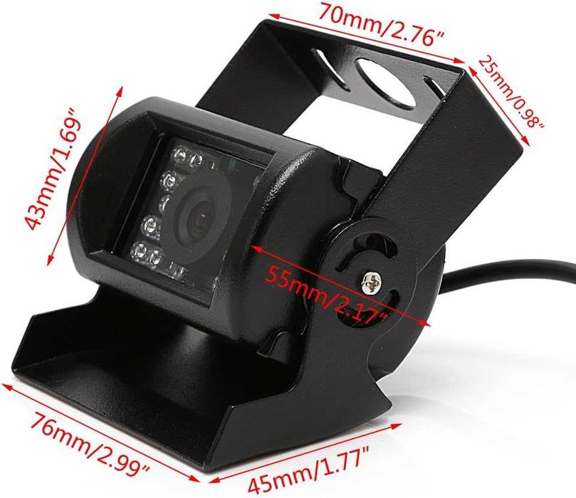 Универсална камера за задно виждане за камиони и автобуси - 12V/24V