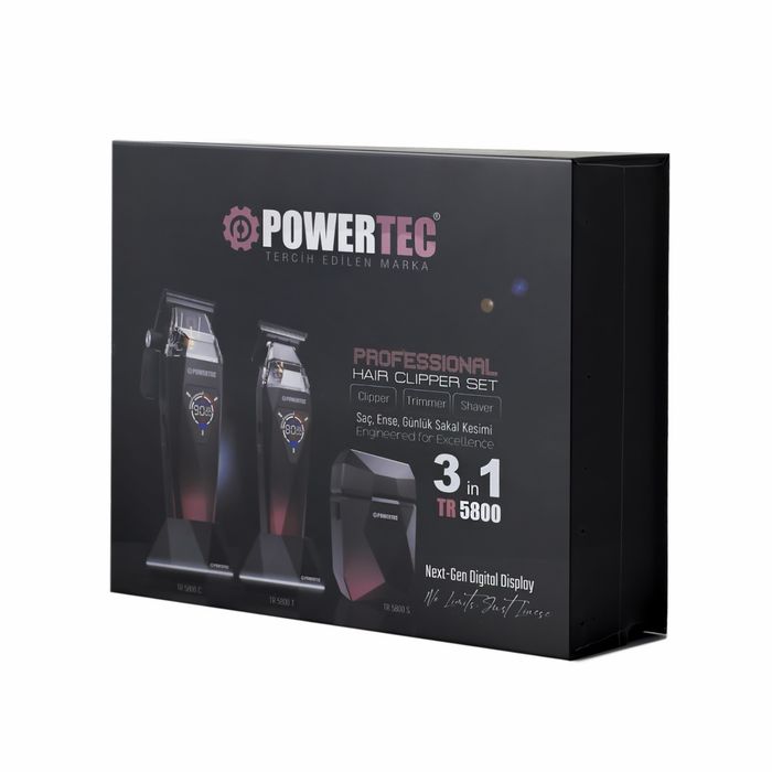 Професионален комплект за подстригване   Powertec TR5800 – 3 в 1