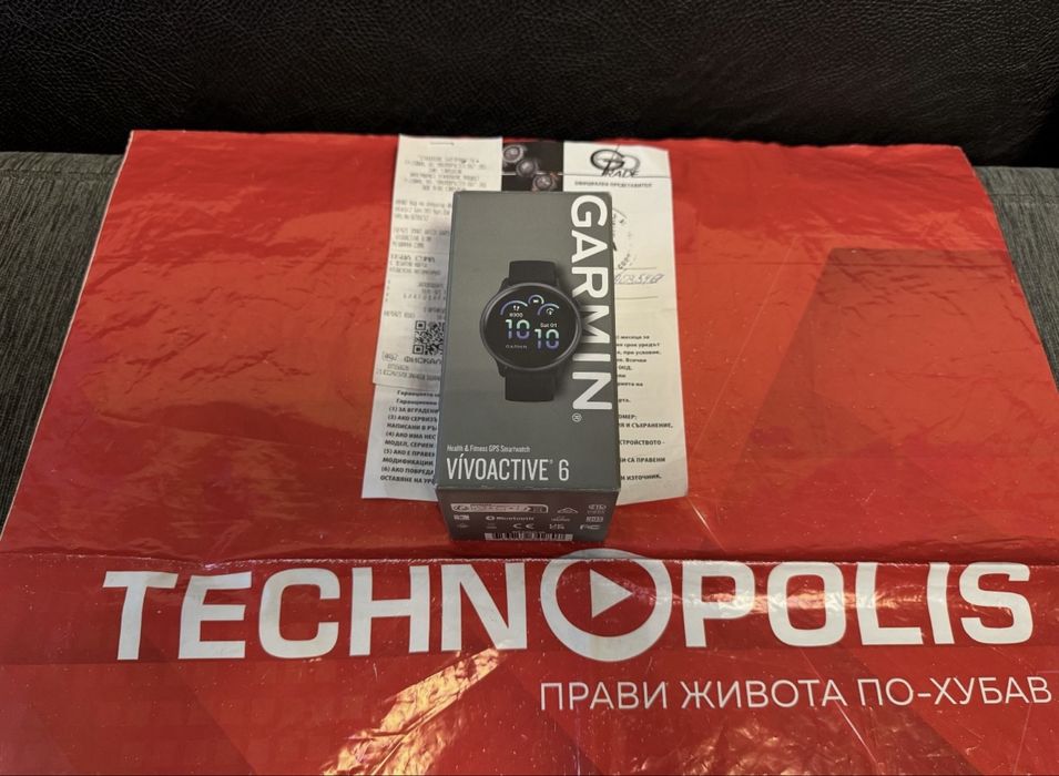 КАТО НОВ 45mm Garmin VIVO ACTIVE 6 Гаранция Technopolis Black