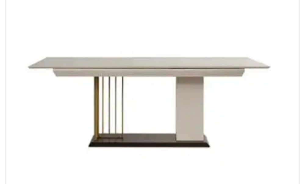 НОВА Голяма трапезна маса - бяла МДФ