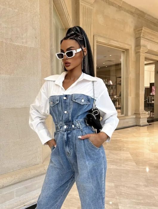 Комбинезон джинсовый