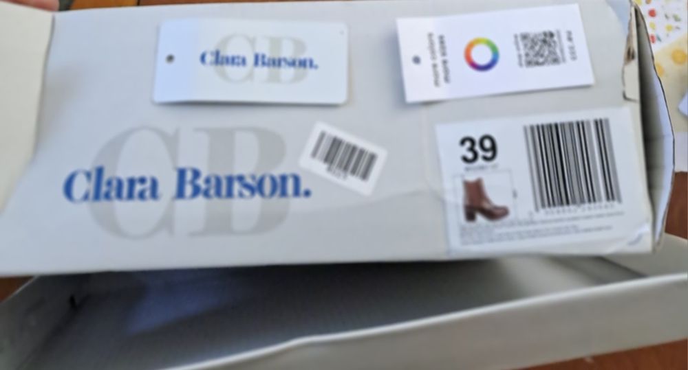 Ghete femei piele bordo firma Clara Barson, noi, cutie originală