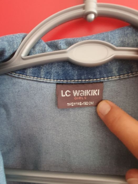 Geaca denim pentru fete personalizata cu margele