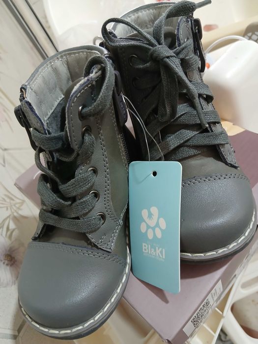 Ботинки детские кожаные