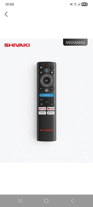 Shivaki 43 smart tv 4K сотилади