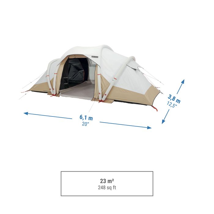 Cort camping gonflabil 4 persoane 2 - produs resigilat Decathlon