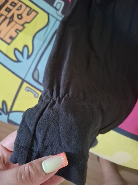 Pantaloni negri din bumbac