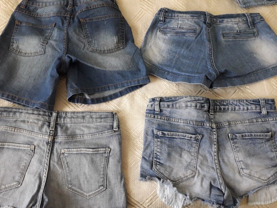 Дънкови къси гащи за момиче р. S