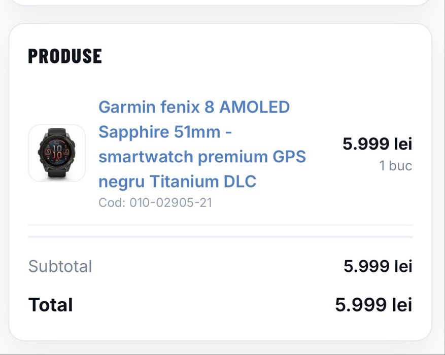 Garmin fenix 8 amoled 51mm titan safir