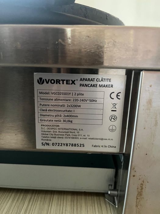 Vand  plita de clatite dubla vortex