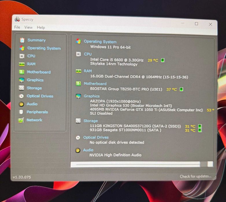 OFERTA PC Gaming i5 6600 GTX 1050Ti cu 16gb Ram Cs2 Fortnite Fivem