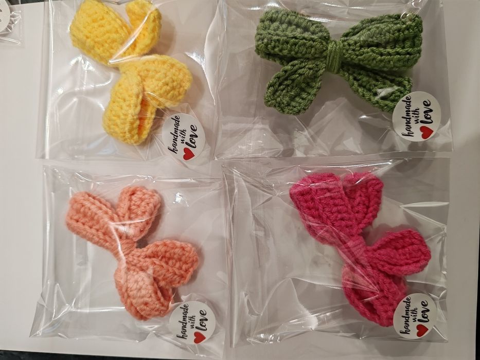 Плетени панделки handmade, аксесоар за коса, подарък