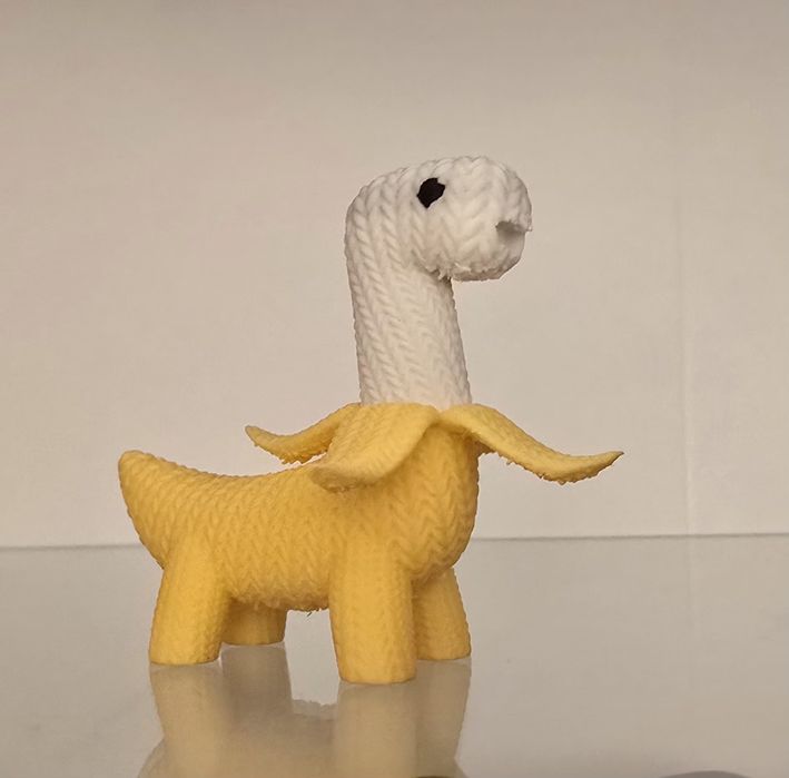 Marturii cute knitted Banana/Dinosaur