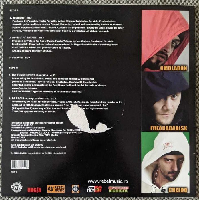 Parazitii - In Focuri - 2002 - vinyl