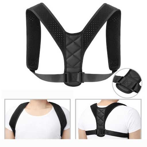 Коректор стойката на гърба и раменете, колан за изправяне, универсален