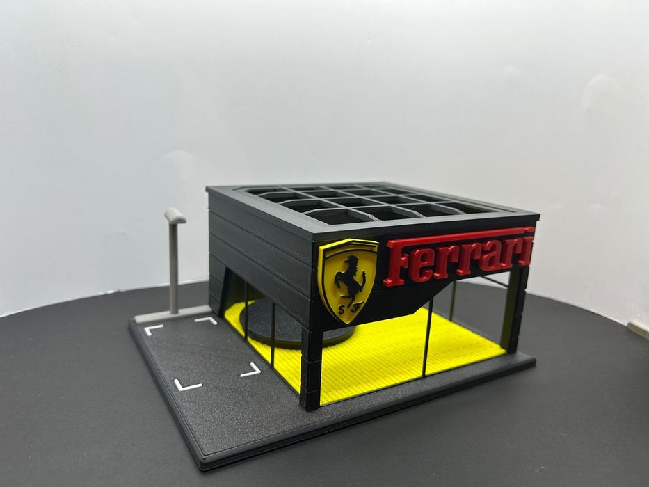 Dioramă Ferrari – 1:64 | Showroom Premium pentru Colecționari