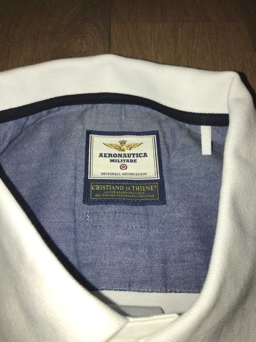 Оригинална поло-тениска Aeronautica Militare, бяла, размер: XXL