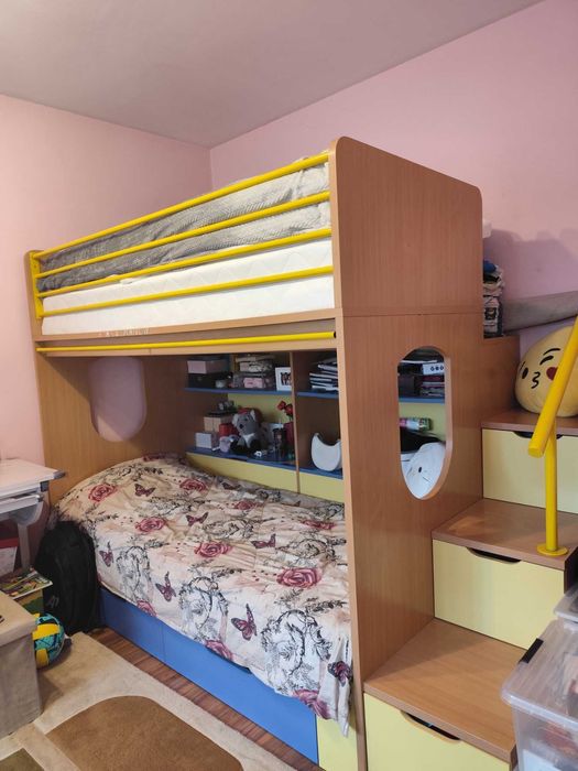 Двуетажно легло с размери 2370, 1280, 1800